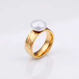 GOLD PEARL VINTAGE RING