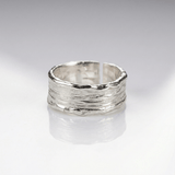 HANDMADE GOLD SILVER TWO TONE RING - (ADJUSTABLE)