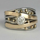 Royal - Vintage Gold Inlay Zirconia Ring